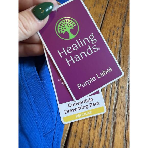 Healing Hands Purple Label Tamara Scrub Pants Womens Large Royal Blue 9181 - Picture 4 of 7